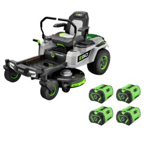 EGO POWER+ Z6 42-in 56-volt Lithium ion Electric Zero-turn riding lawn mower with ( 4 ) 10 Ah Batteries ( Charger Included )