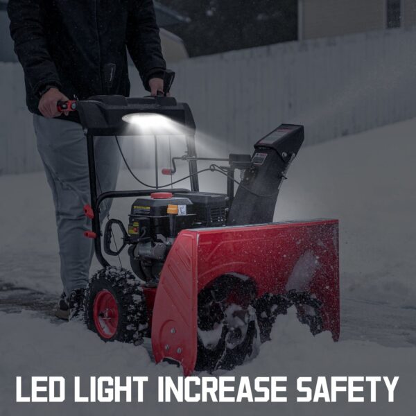 (Classic) 24'' 212cc Two Stage Gas Snow Blower w/ Electric Start DB7109A - Image 7