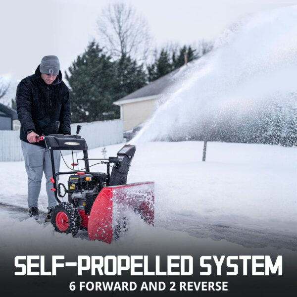 (Classic) 24'' 212cc Two Stage Gas Snow Blower w/ Electric Start DB7109A - Image 6