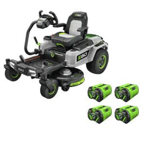 EGO POWER+ Z6 e-Steer 22 HP 42-in 56-volt Lithium ion Electric Zero-turn riding lawn mower with ( 4 ) 12 Ah Batteries ( Charger Included )