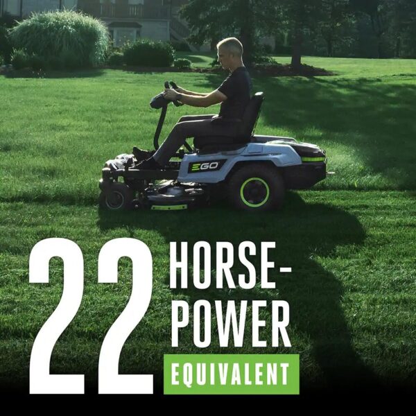 EGO POWER+ Z6 e-Steer 22 HP 42-in 56-volt Lithium ion Electric Zero-turn riding lawn mower with ( 4 ) 12 Ah Batteries ( Charger Included ) - Image 4