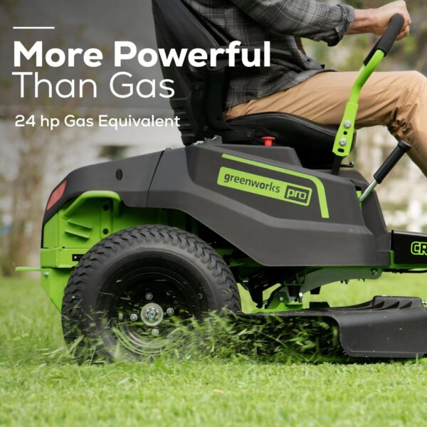 Greenworks Pro Crossover Zero Turn 42-in 24 -HP Brushless motor Battery Zero-turn Riding Lawn Mower (CARB) - Image 4