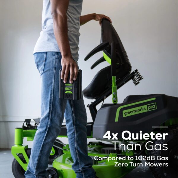 Greenworks Pro Crossover Zero Turn 42-in 24 -HP Brushless motor Battery Zero-turn Riding Lawn Mower (CARB) - Image 10
