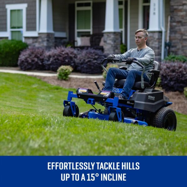 Kobalt Crossover 42-in 80-volt Lithium ion Electric Zero-turn riding lawn mower with ( 6 ) 5 Ah Batteries ( Charger Included ) - Image 8