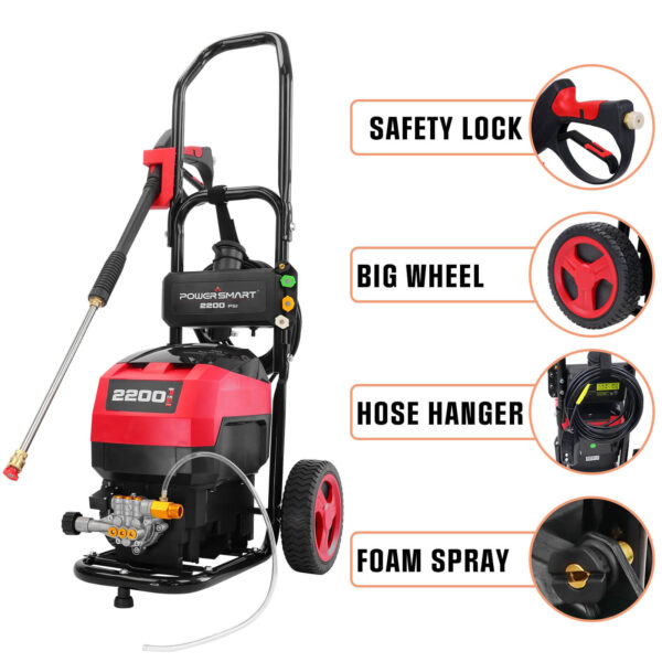 2200PSI 1.2GPM Electric Pressure Washer DB1001 - Image 2
