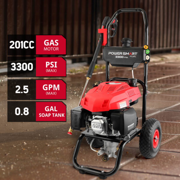 3300PSI 2.5GPM 201cc Gas Pressure Washer DB1050 - Image 6