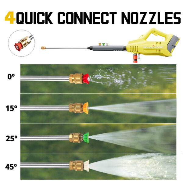 40V 1100 PSI 1GPM Cordless Pressure Washer with 5 Nozzles, 4.0 Ah Battery & Charger DB2701 - Image 3