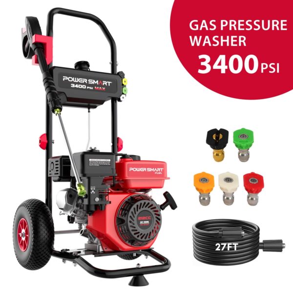 3400PSI 2.5GPM 201cc Gas Pressure Washer DL1034A - Image 2