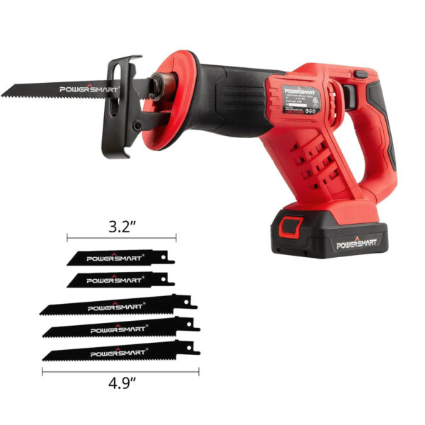 Cordless Reciprocating Saw with 20V 2.0Ah Battery and Charger for Wood, Metal PVC Cutting PS76415A - Image 4