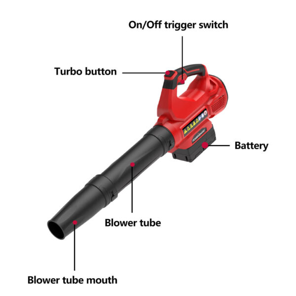 450CFM Cordless Leaf Blower w/ 40V 4.0Ah Battery and Charger MB2450A - Image 2