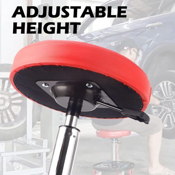 300-pound Capacity Rolling Mechanic Stool Garage/Shop Seat with Wheels PS1101 - Image 4