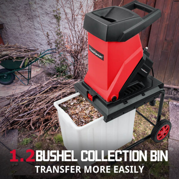 15Amp Electric Wood Chipper Leaf Mulcher w/ Collection Bin PS12A - Image 6