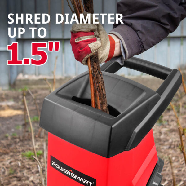 15Amp Electric Wood Chipper Leaf Mulcher w/ Collection Bin PS12A - Image 4