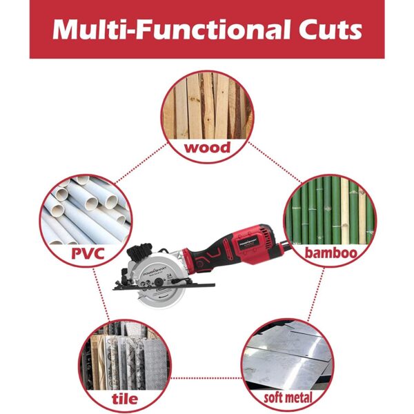 5.8Amp 4.5" Circular Saw w/ Laser Guide PS4006 - Image 7