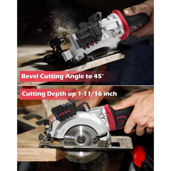 5.8Amp 4.5" Circular Saw w/ Laser Guide PS4006 - Image 3