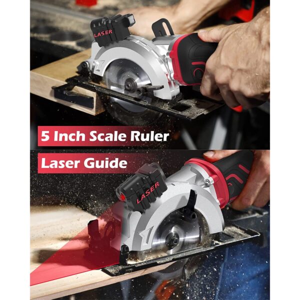 5.8Amp 4.5" Circular Saw w/ Laser Guide PS4006 - Image 2