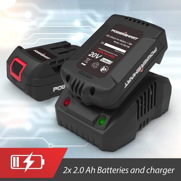 20V 120CFM Cordless Leaf Blower w/ Two Batteries & Charger PS76101A-2B - Image 7