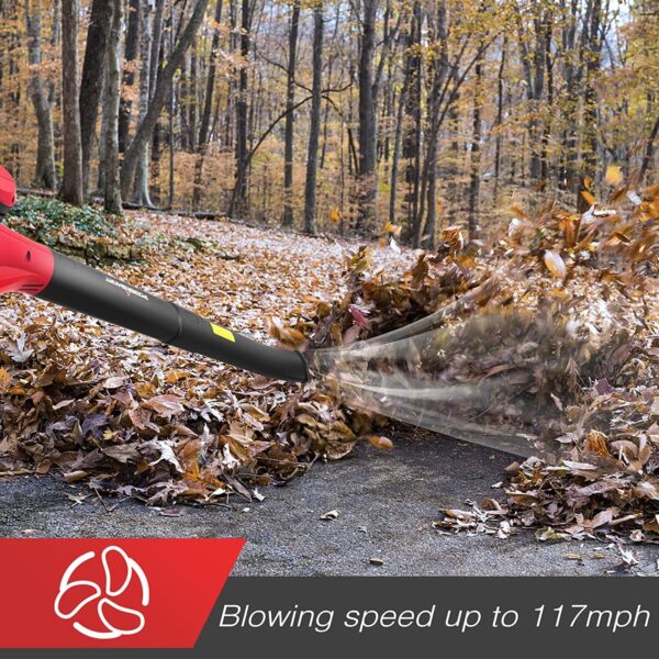 20V 120CFM Cordless Leaf Blower w/ Two Batteries & Charger PS76101A-2B - Image 5