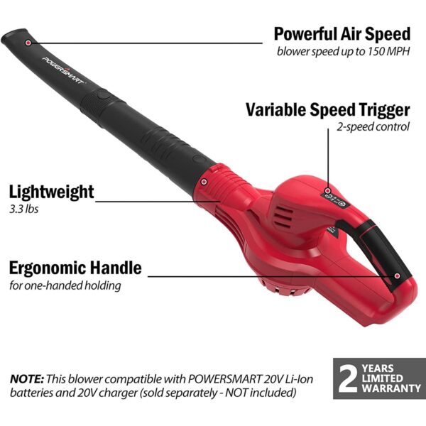 20V Cordless Leaf Blower Tool Only PS76102 - Image 2