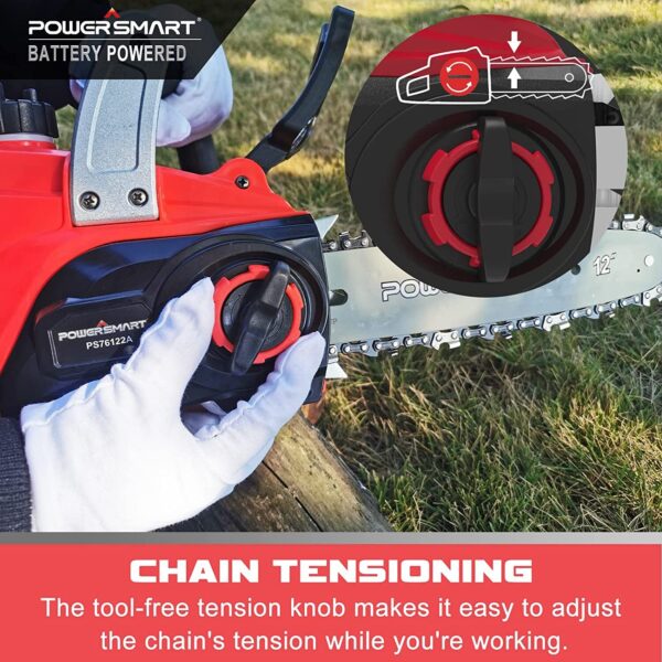 20V 12" Cordless Chainsaw w/ Battery & Charger PS76122A - Image 3