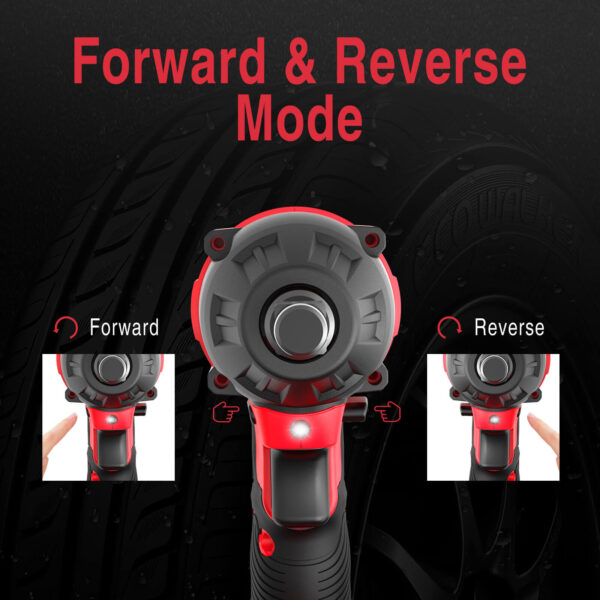 20V Brushless Cordless Impact Wrench w/ Battery, Charger and Power Bits/Nut Drivers/Sockets Set PS76142B - Image 7