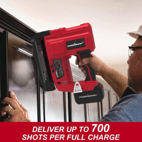 20V 18'' Gauge Cordless Nail Gun with 4.0Ah Lithium-Ion Battery and Charger PS76170A - Image 6