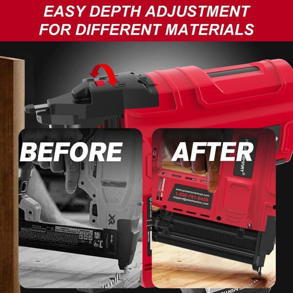 20V 18'' Gauge Cordless Nail Gun with 4.0Ah Lithium-Ion Battery and Charger PS76170A - Image 5