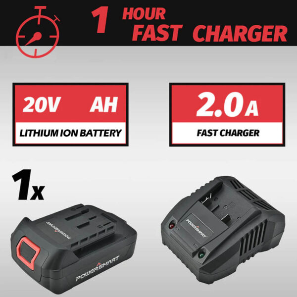 Cordless Reciprocating Saw with 20V 2.0Ah Battery and Charger for Wood, Metal PVC Cutting PS76415A - Image 5