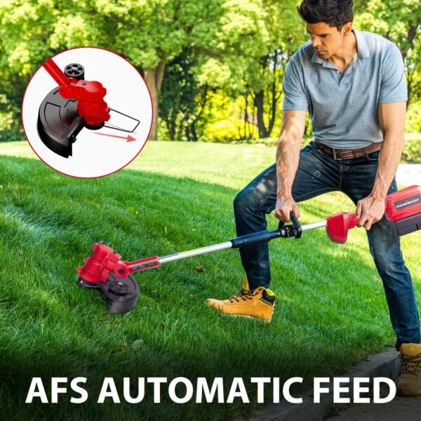 40V String Trimmer & Edger + 40V Leaf Blower Combo Kit with 4.0Ah Battery PS76500C - Image 7