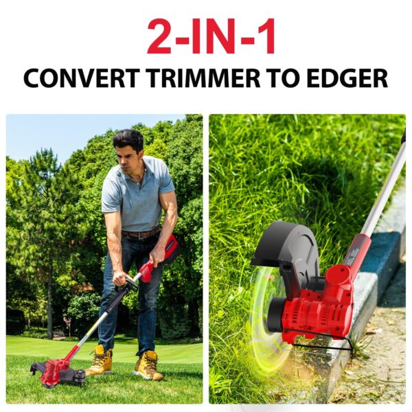 40V String Trimmer & Edger + 40V Leaf Blower Combo Kit with 4.0Ah Battery PS76500C - Image 3