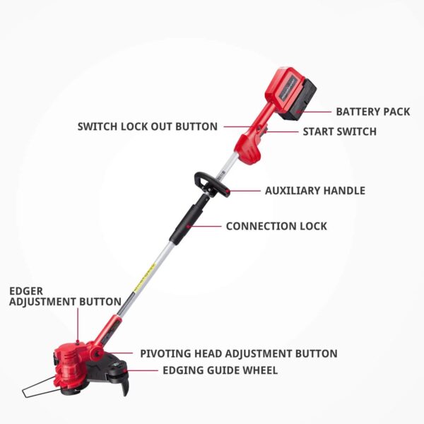 40V Cordless Lawn Care Bundle: Lawn Mower & String Trimmer & Blower & String Trimmer Kit - Image 4