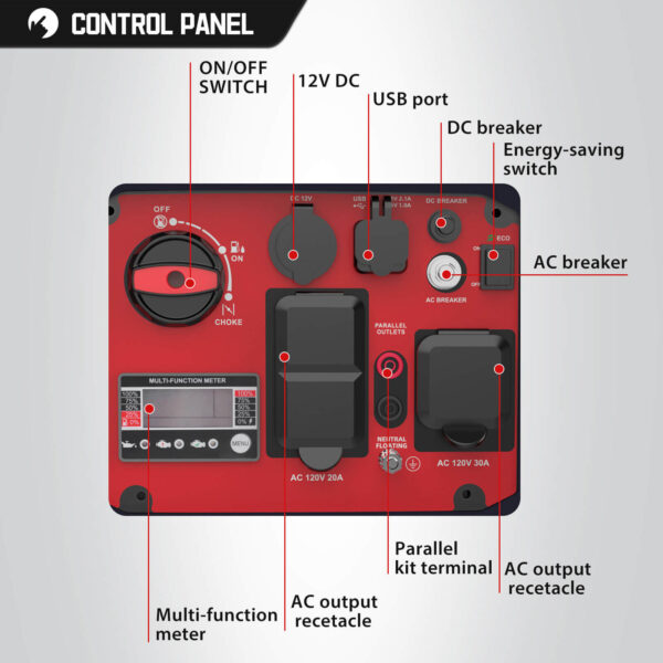 3600W Inverter Gas Generator HB5035 - Image 2