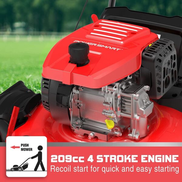 21" 209cc Gas Self-propelled Lawn Mower Red DB2194SH - Image 4