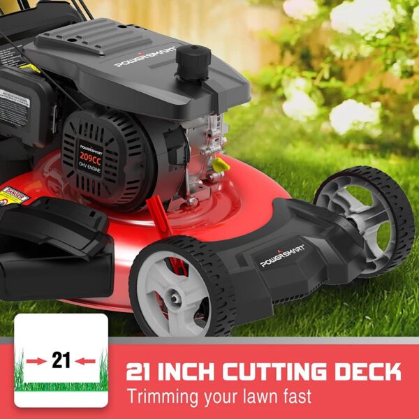 21'' 209cc Gas Push Lawn Mower Red DB2321PH - Image 3