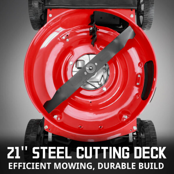 21" 144cc Gas Push Lawn Mower Red ,Oil included DB2321PR - Image 5