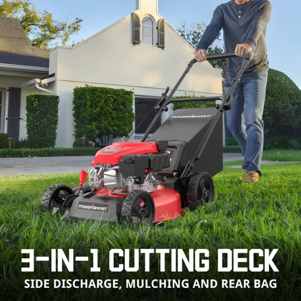17" 144cc Gas Push 3-in-1 Lawn Mower V8618P - Image 5