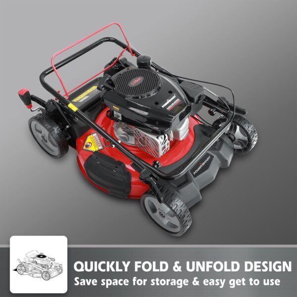 21'' 170cc Gas Self-propelled Lawn Mower Red DB2321SR - Image 5