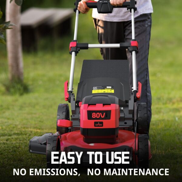 80V 21" Cordless Self-propelled Lawn Mower w/ Battery & Charger PS76821SRB - Image 7