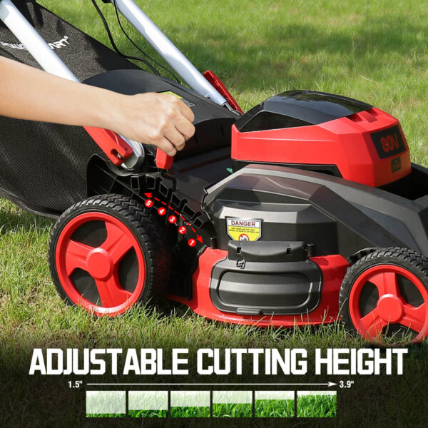 80V 26" Brushless Cordless Self-propelled Lawn Mower Red PS76826SRB - Image 5