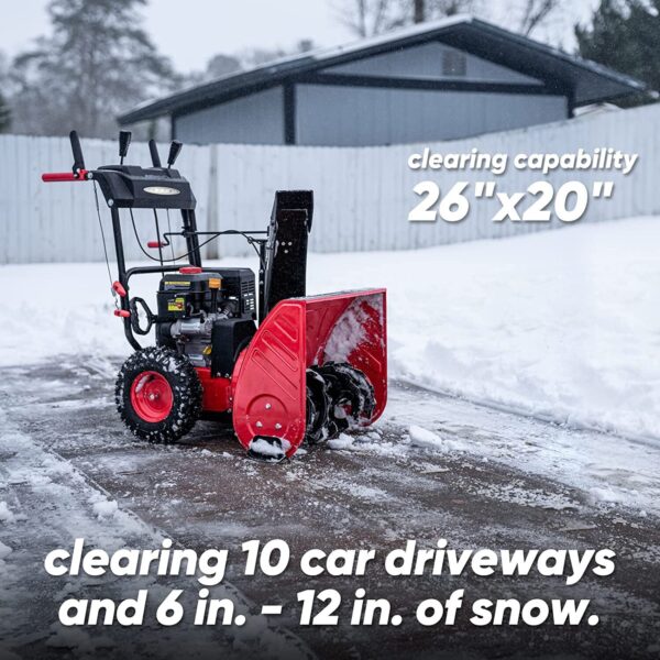 26'' 252cc Two Stage Gas Snow Blower w/ Electric Start DB7109D-W - Image 5