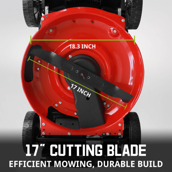 17" 144cc Gas Push 3-in-1 Lawn Mower V8618P - Image 6