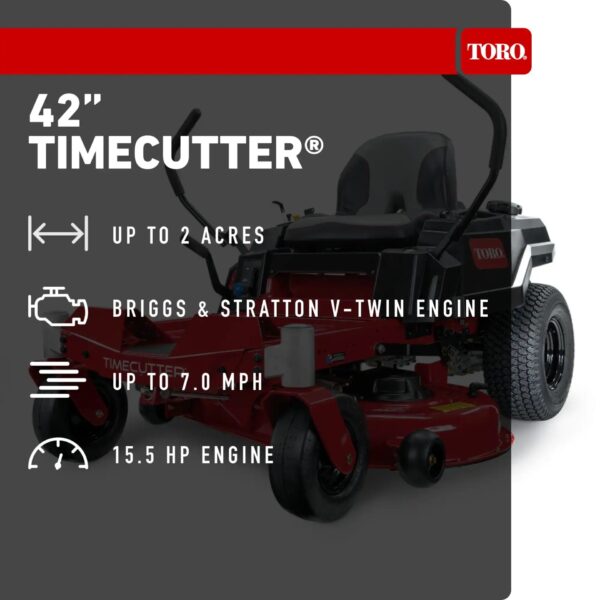 Toro TimeCutter 42-in 15.5 -HP Gas Zero-turn Riding Lawn Mower - Image 2