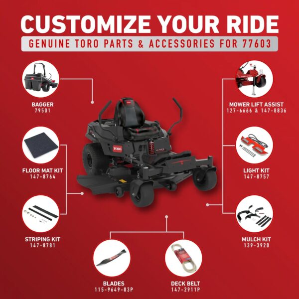Toro TimeCutter MAX MyRIDE 60-in 23 -HP V-twin Gas Zero-turn Riding Lawn Mower - Image 12