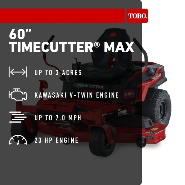Toro TimeCutter Max 60-in 23 -HP V-twin Gas Zero-turn Riding Lawn Mower - Image 2