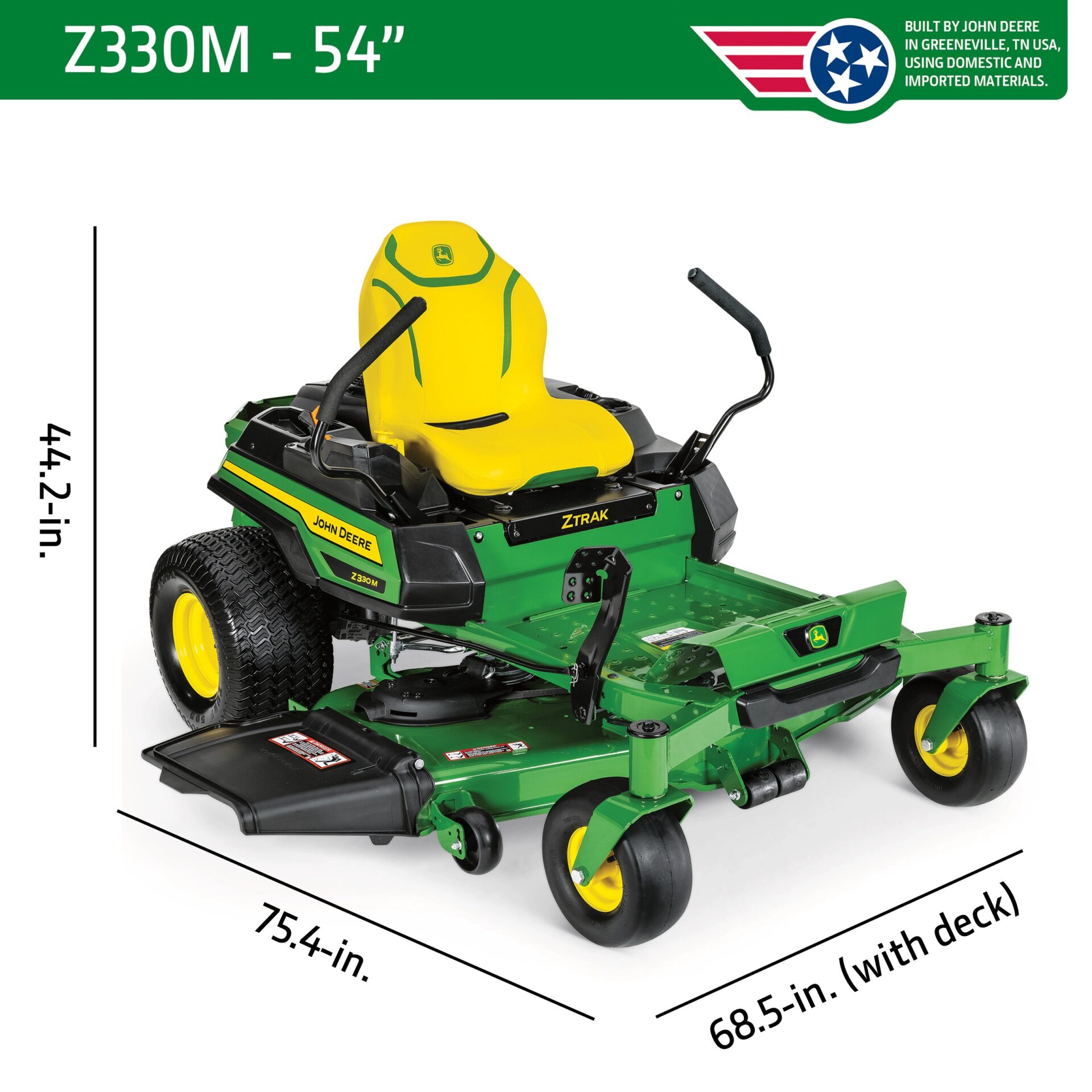 John Deere Z330M ZTrak 54-in 23 -HP V-twin Gas Zero-turn riding lawn mower - Image 8