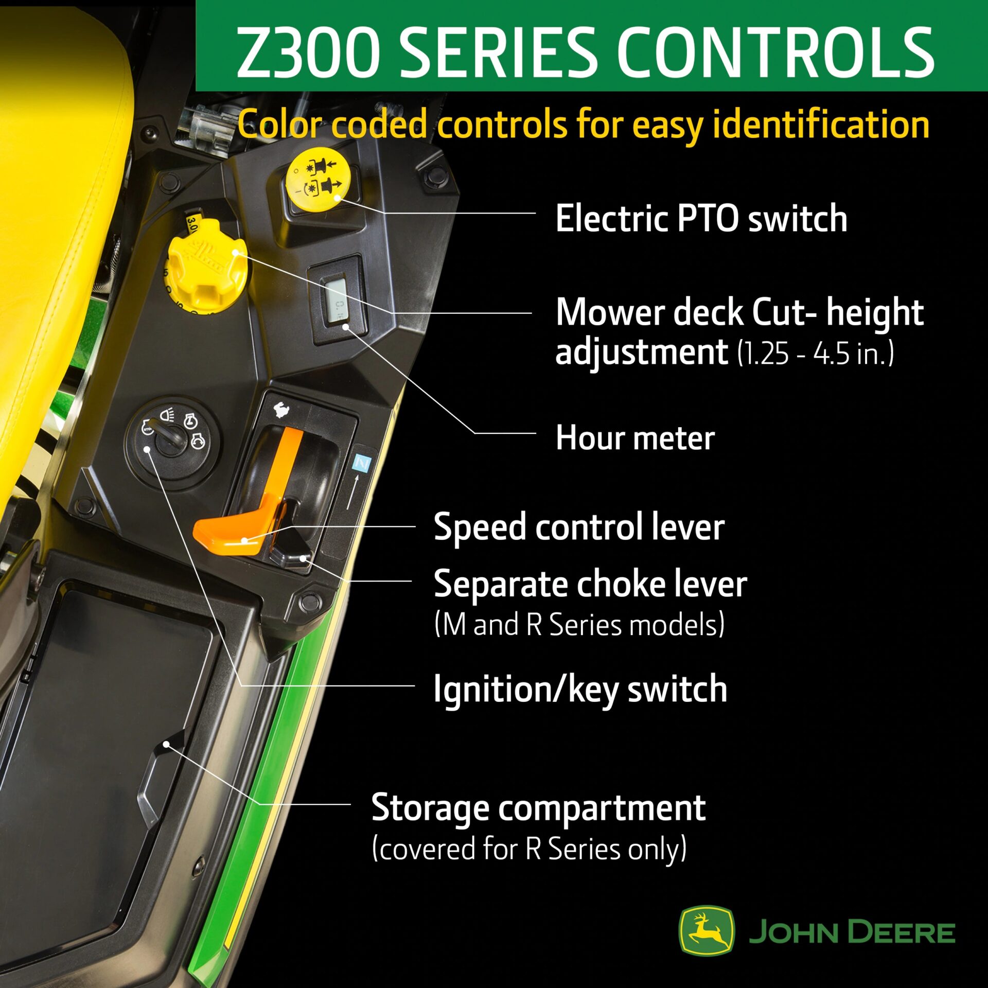 John Deere Z330M ZTrak 54-in 23 -HP V-twin Gas Zero-turn riding lawn mower - Image 6